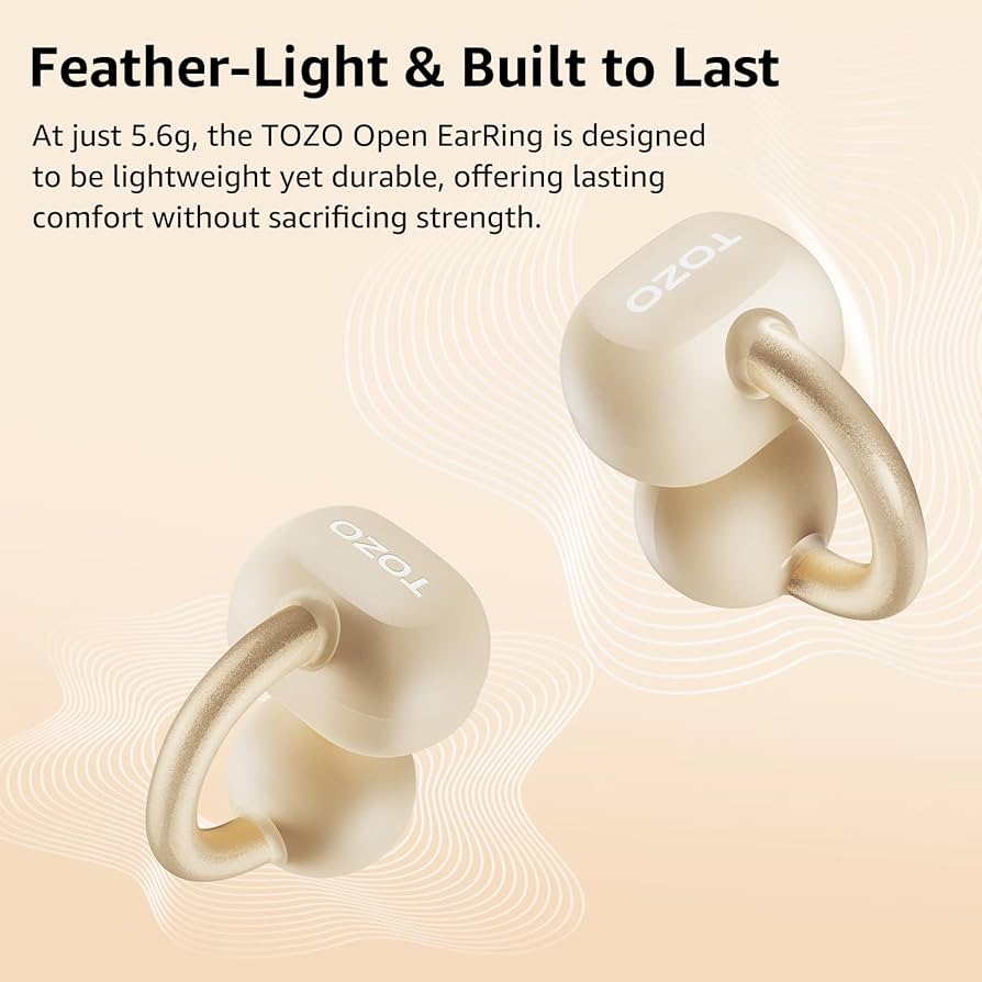 TOZO OpenEarRing イヤーカフ オープンイヤー ワイヤレスイヤホン TOZO Open EarRing: Unmatched Comfort & Audio. Save $10 +